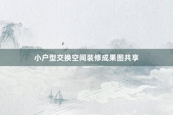 小户型交换空间装修成果图共享